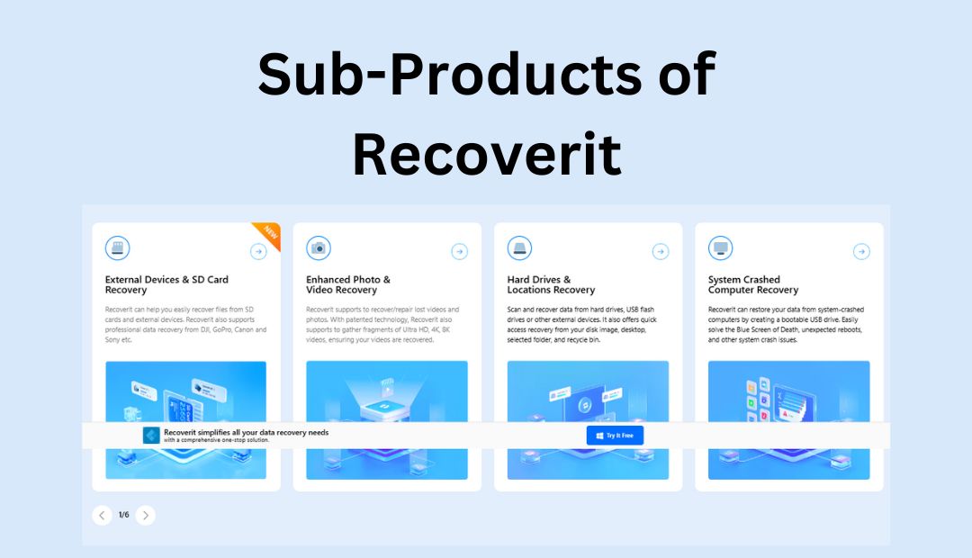 Sub-Products of Recoverit